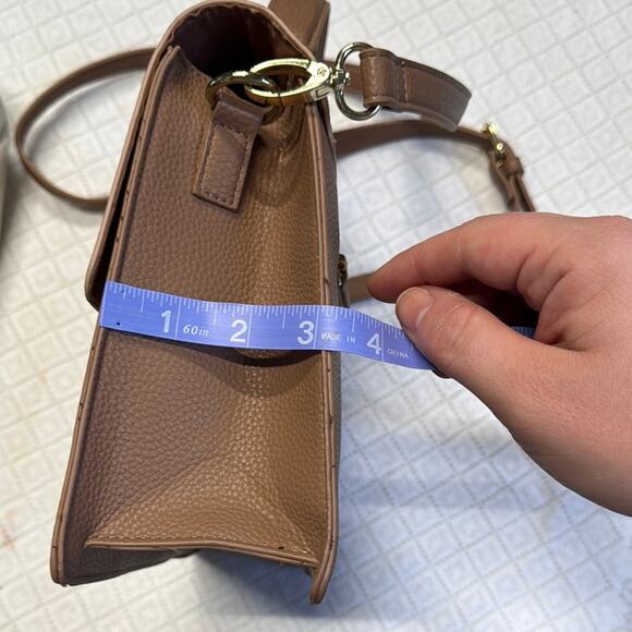 Nanette Lepore Crossbody Bag in Brown and Cream with Modern Design - Picture 16 of 16